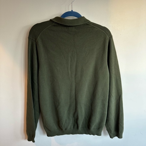 Eddie Bauer Green Men's Polo Sweater size L - Picture 3 of 3